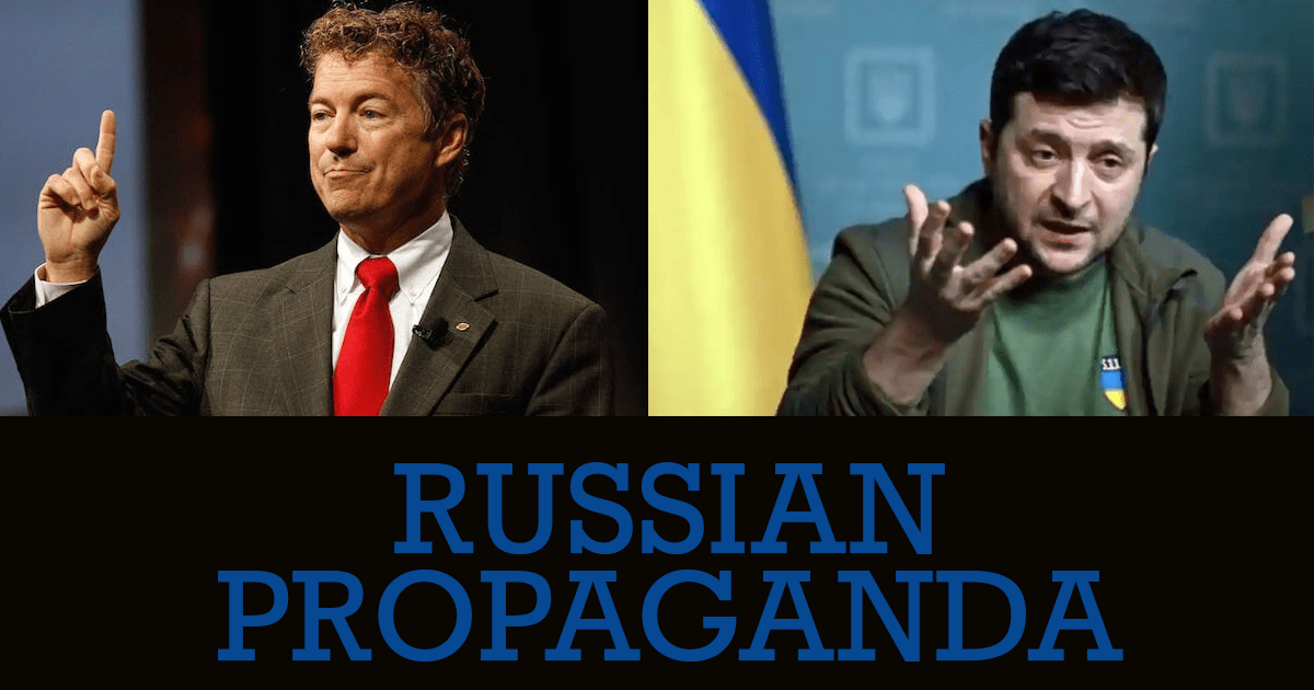Zelensky think tank designates Rand Paul as a Russian propagandist