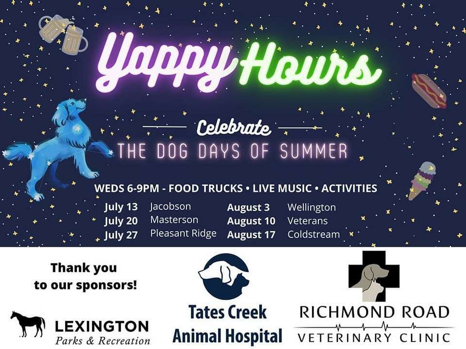 Leaked doc shows Yappy Hours coming to Veterans' Dog Park Wednesday, August 10 at 5pm