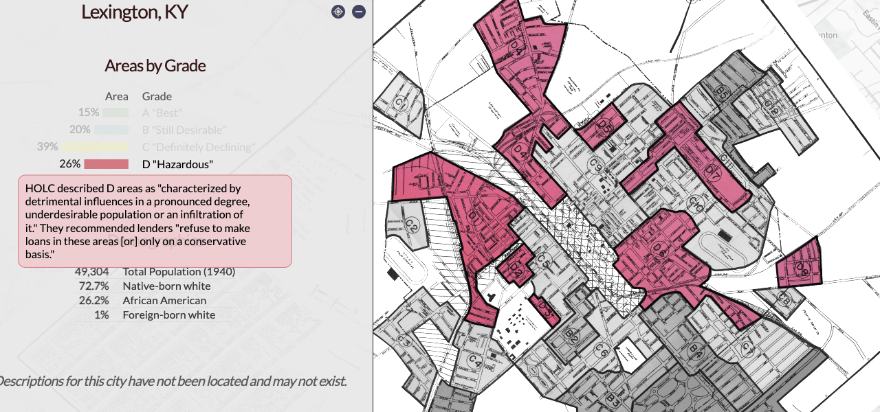 Redlining, history, and the anatomy of inequality in Lexington, Ky
