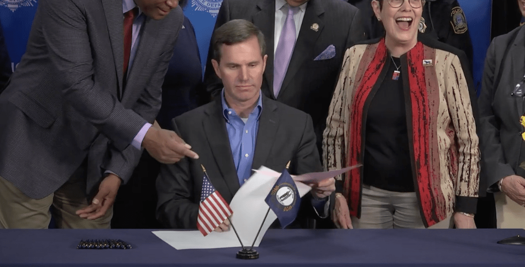Beshear signs bill to re-employ retired Lexington police officers