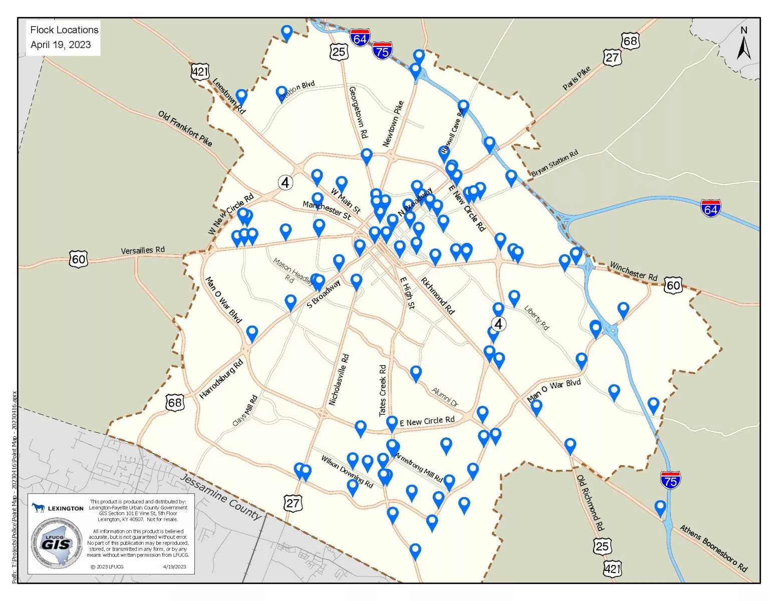 LPD releases a map of Flock camera locations