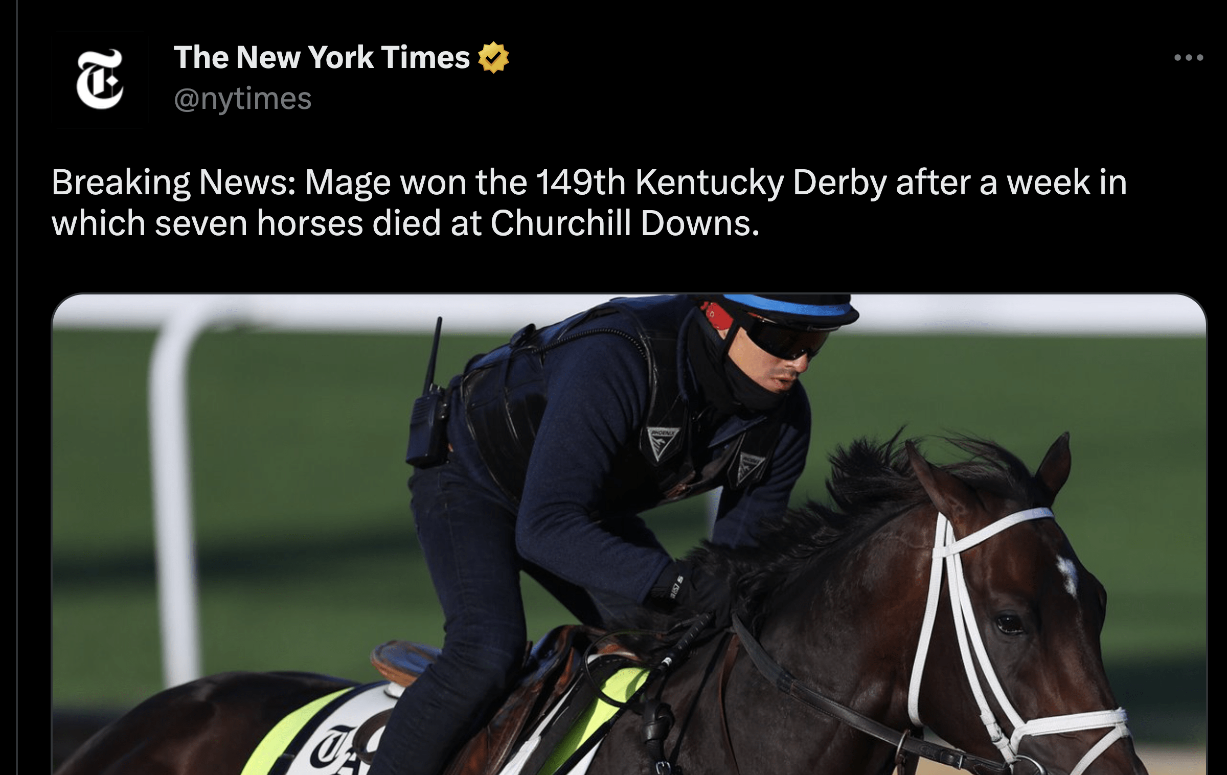 Nation reacts to spree of horse deaths at Kentucky tracks