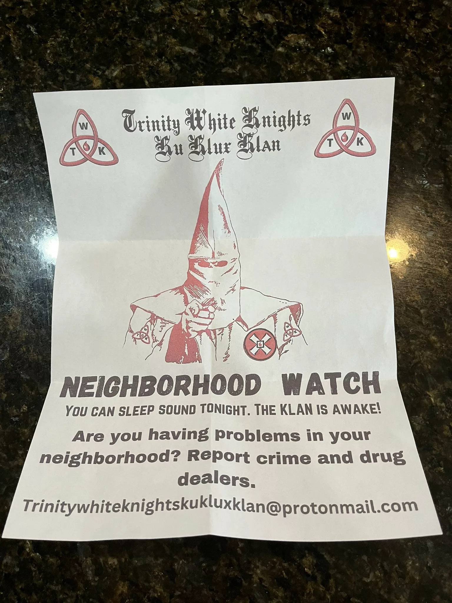 Mt. Sterling police investigating KKK flyers found in neighborhoods
