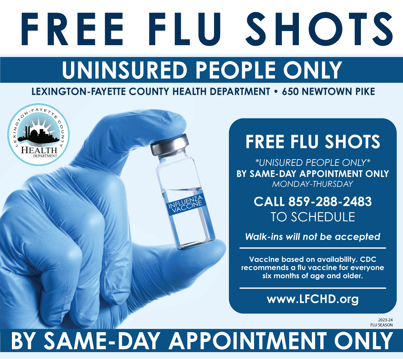 Flu & COVID-19 shots now available in Public Health Clinic
