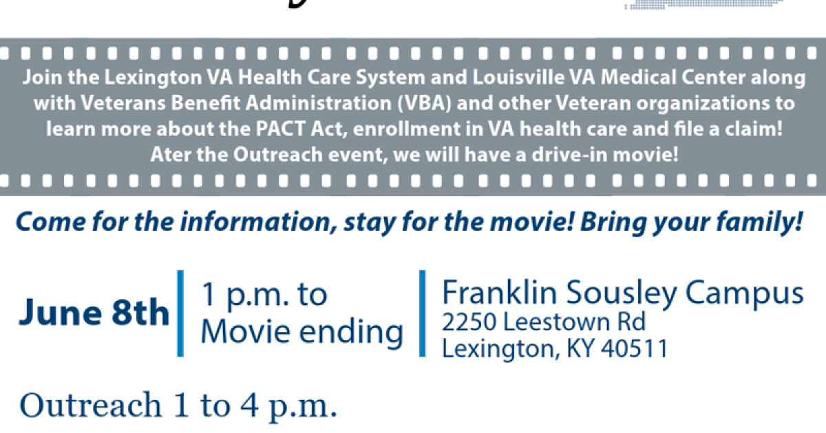 Lexington VA to hold June 8 event to explain PACT Act revisions, VA healthcare eligibility