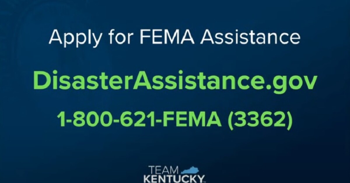 FEMA approves federal disaster assistance for victims of Kentucky's Memorial Day weekend storms