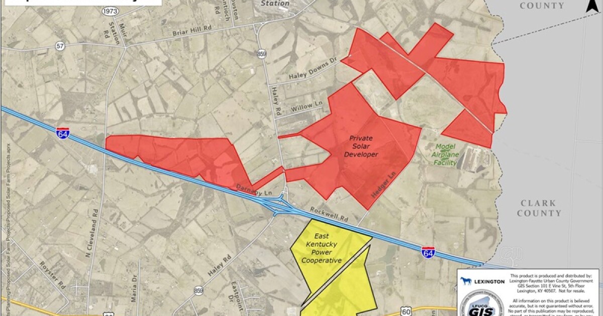 Lexington’s Urban County Planning Commission rejects proposal that would allow development of large-scale solar on agricultural zones