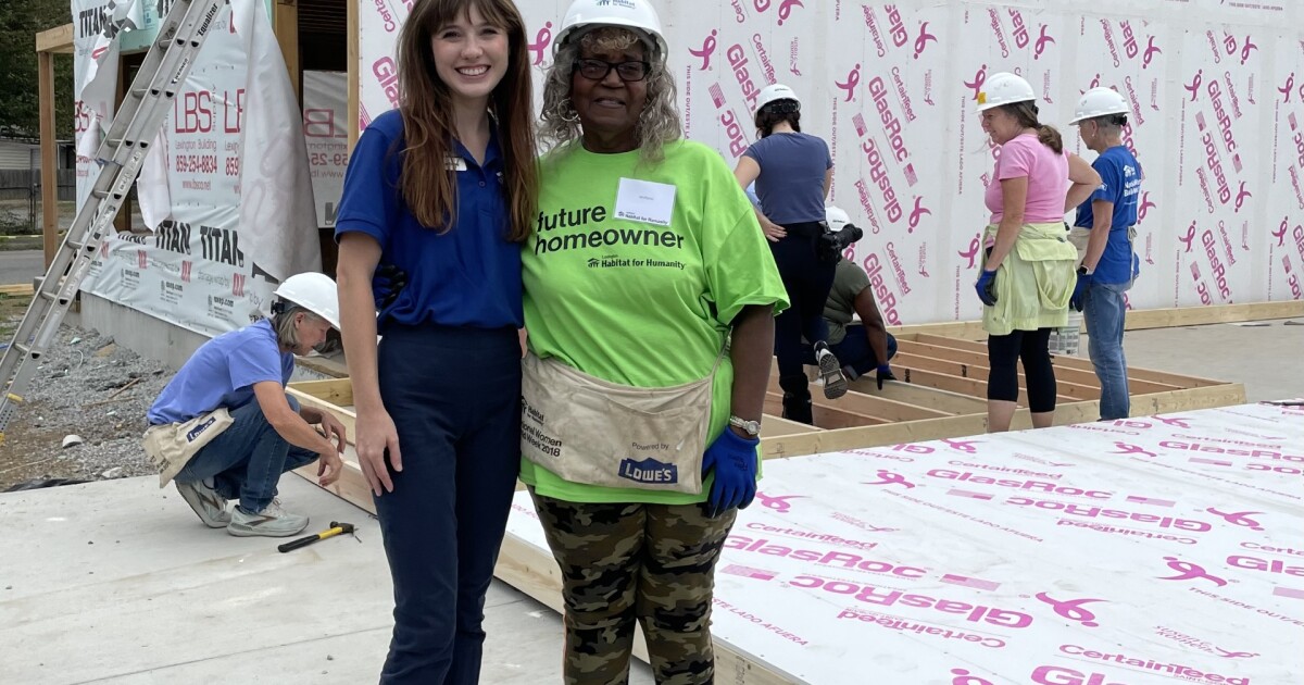 Lexington Habitat volunteers begin work on a historic housing project