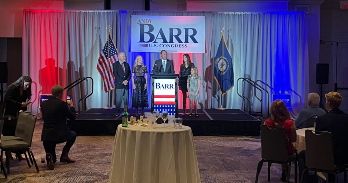 Representative Barr makes remarks after winning House District 6 race