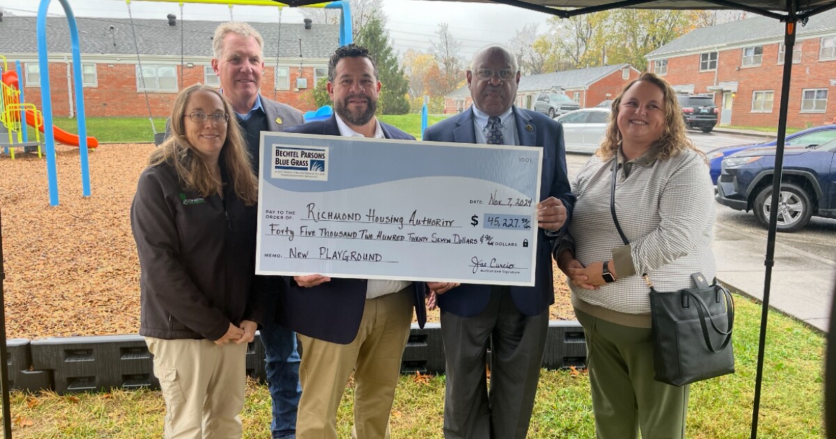 Richmond reopens refurbished playground following Bechtel donation