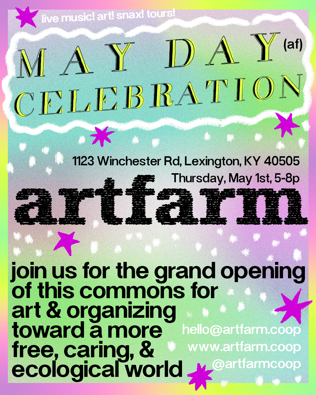 artfarm Celebrates Grand Opening with May Day Launch