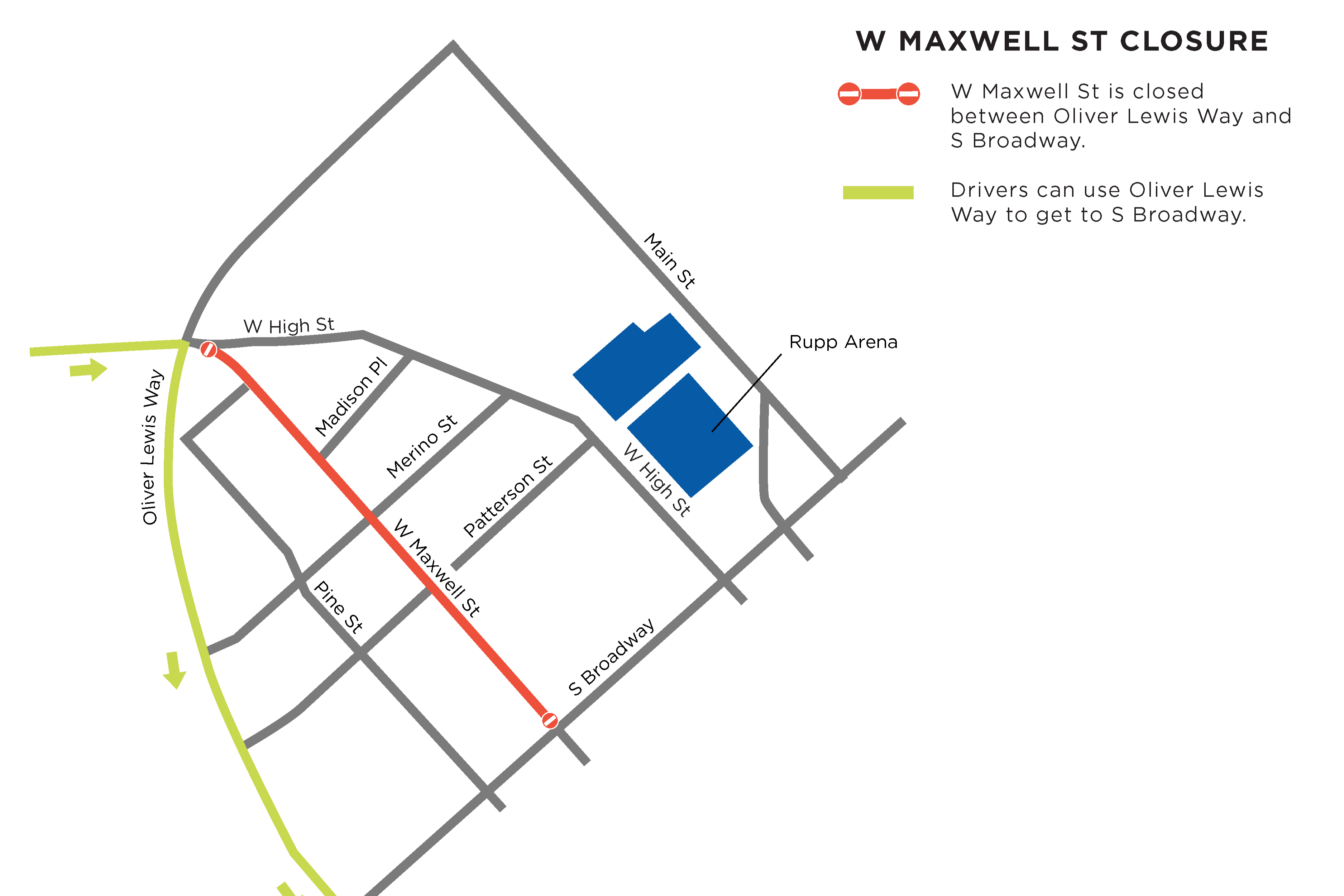 West Maxwell Street to be closed for sewer work