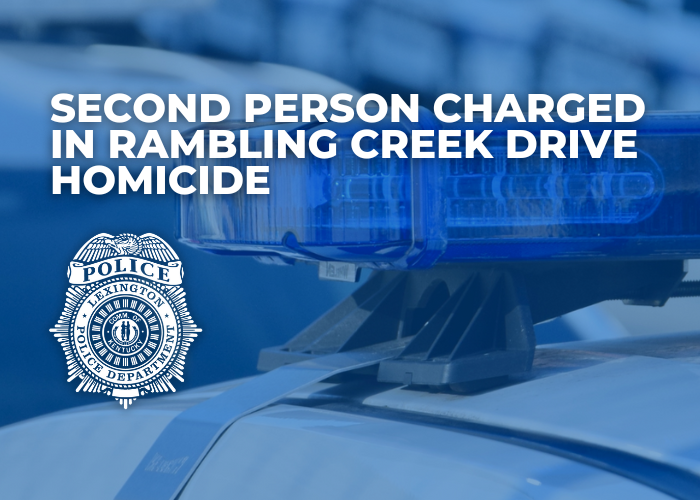 Second Person Charged in Rambling Creek Drive Homicide