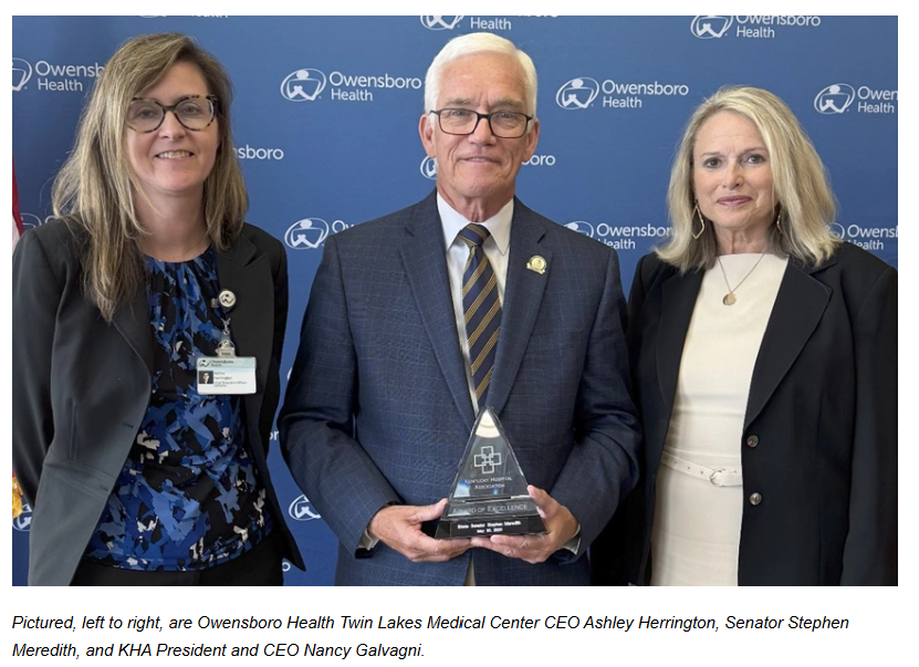 Kentucky Hospital Association honors Sen. Stephen Meredith with Award of Excellence