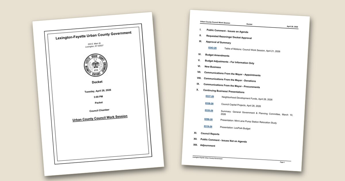 Cover page of the Council Work Session - Apr 28, 2026 agenda PDF