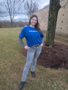 Diane Floyd sports a t-shirt.