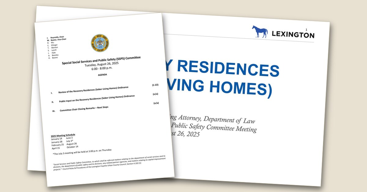 Cover page of the Special Social Services and Public Safety Committee – Aug 26, 2025 agenda PDF