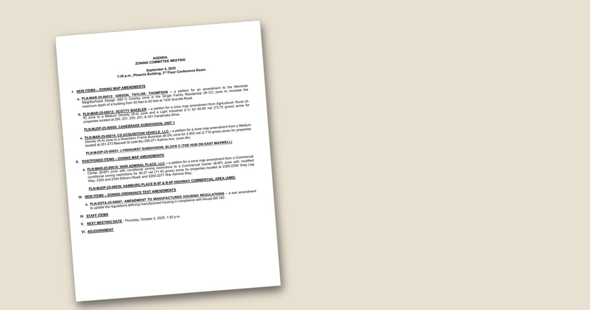 Lexington zoning panel to take up more permissive  manufactured housing rules, major rezonings