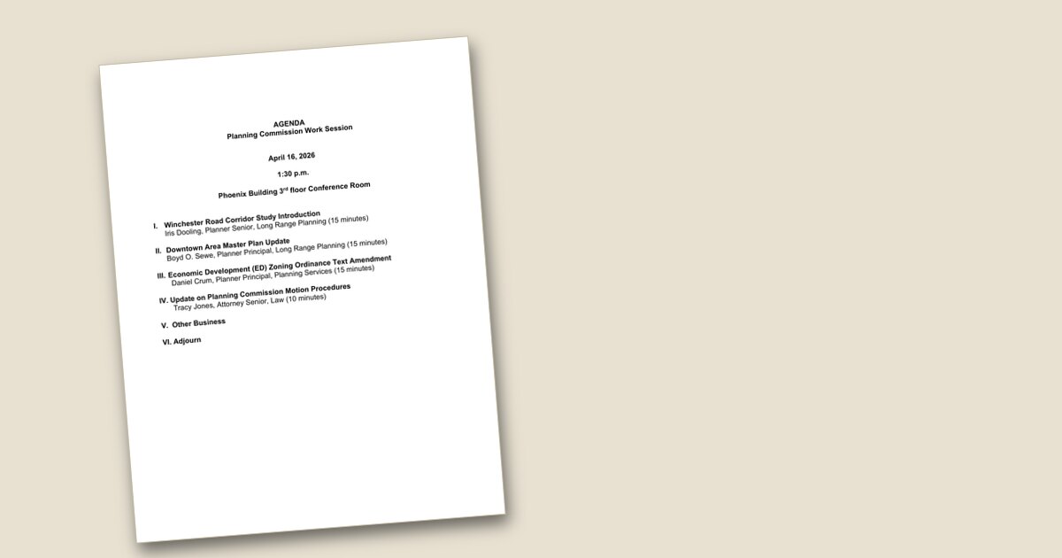 Planning Commission Work Session – Apr 16, 2026