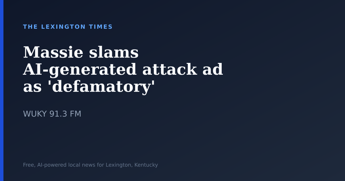 Massie slams AI-generated attack ad as ‘defamatory’
