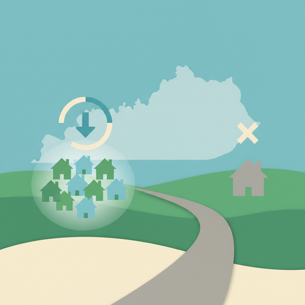 An abstract illustration representing local tax policy in