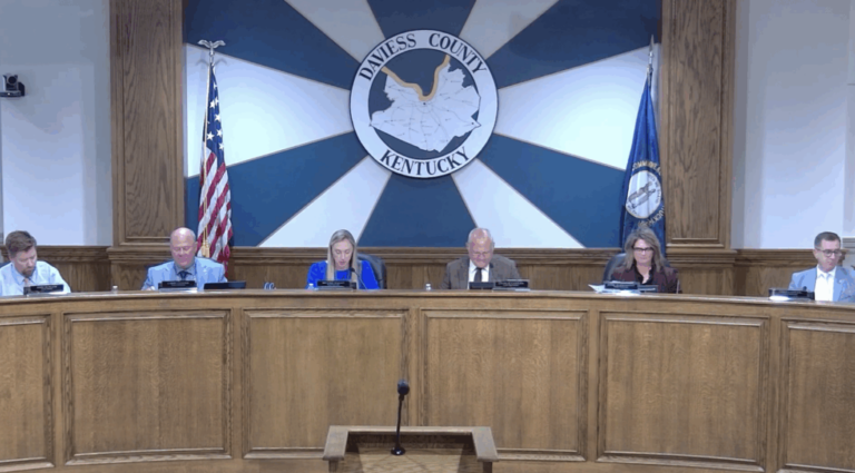 a local government meeting showing