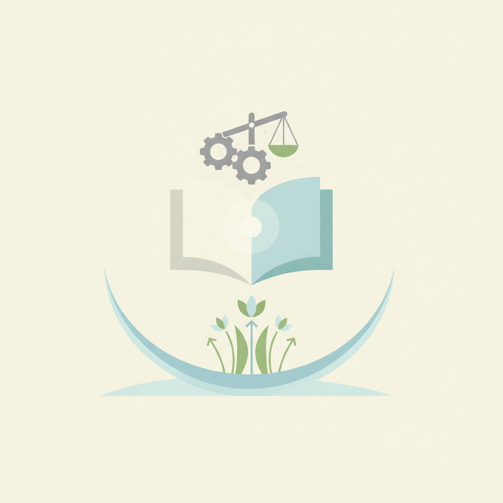 An illustrative graphic on a beige background featuring