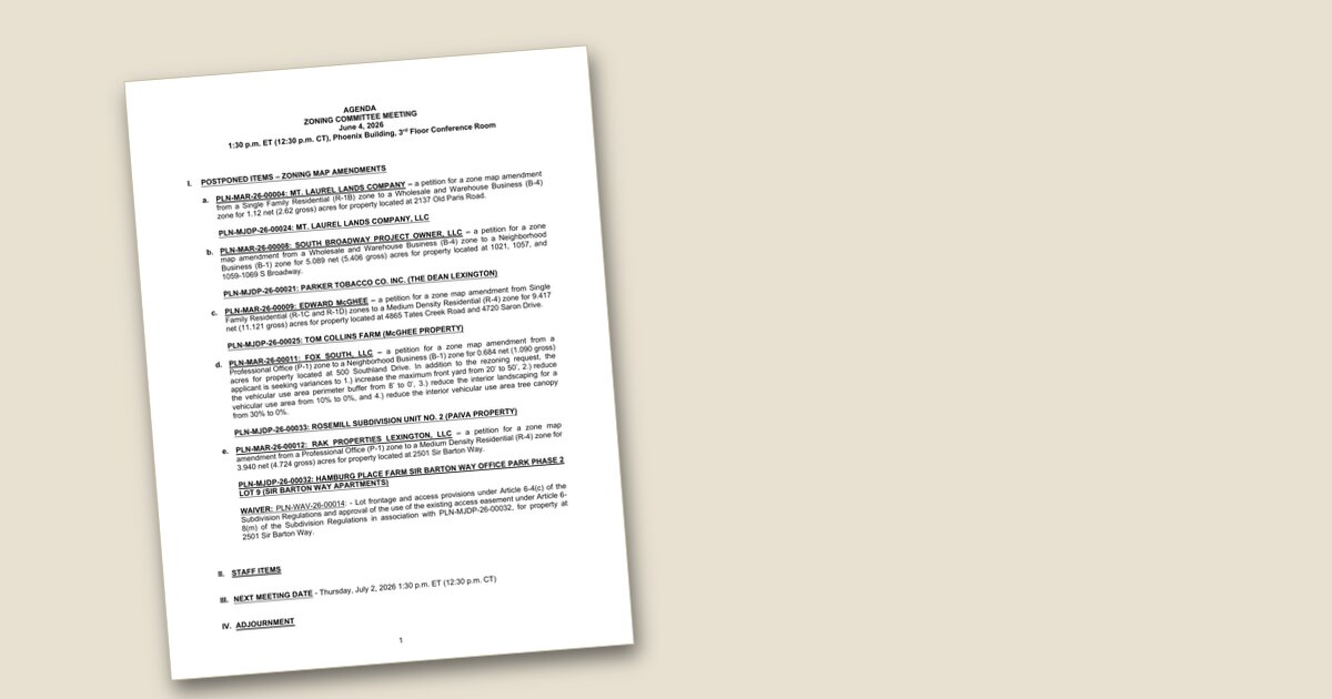 A document titled "AGENDA ZON
