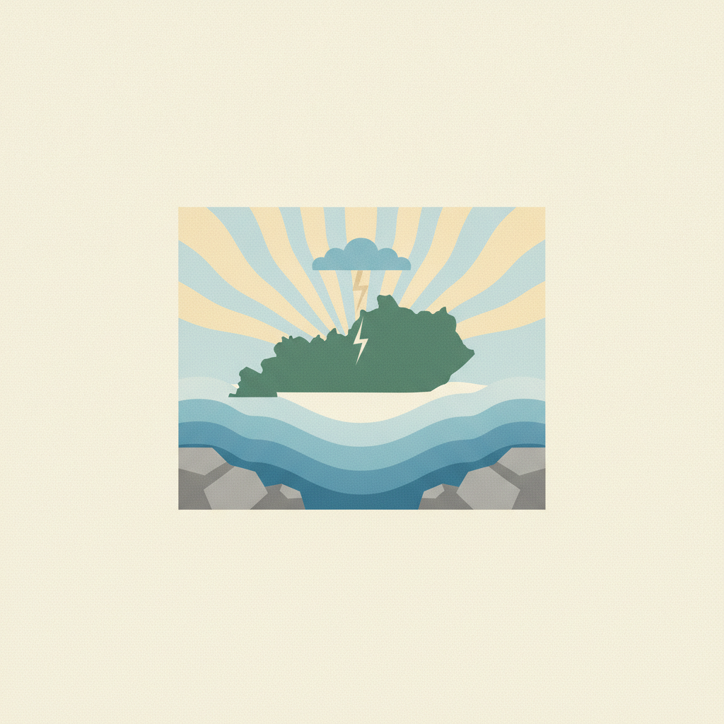 An illustration depicting the state of Kentucky