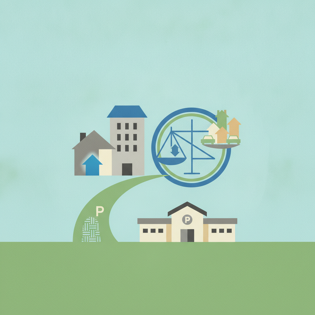 An illustration depicting zoning themes