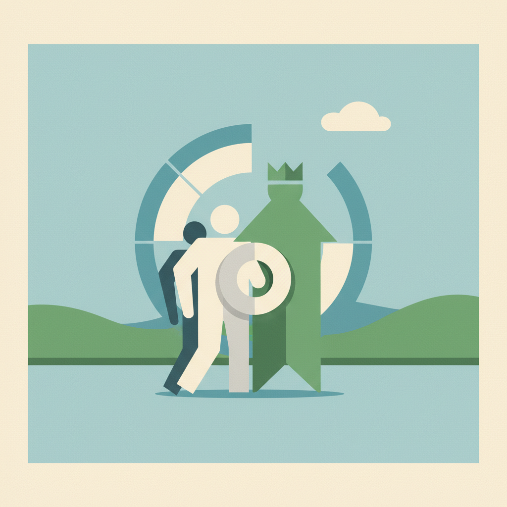 An abstract, minimalist vector illustration