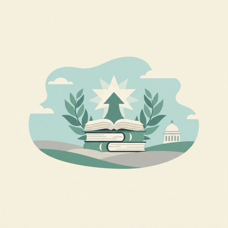 A stack of three books