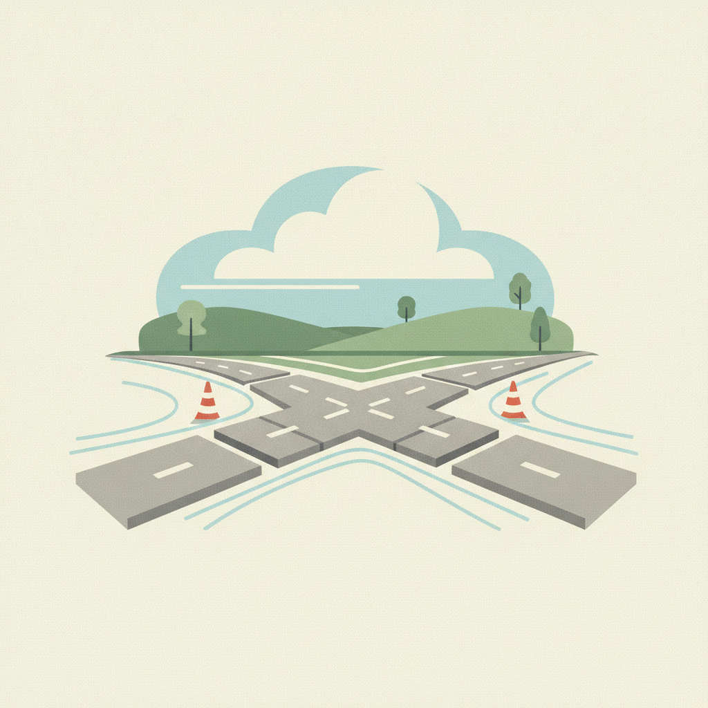 An illustration of a stylized concrete