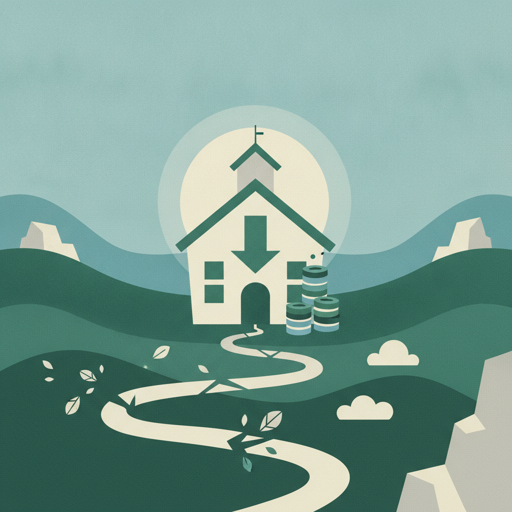 An illustration of a school