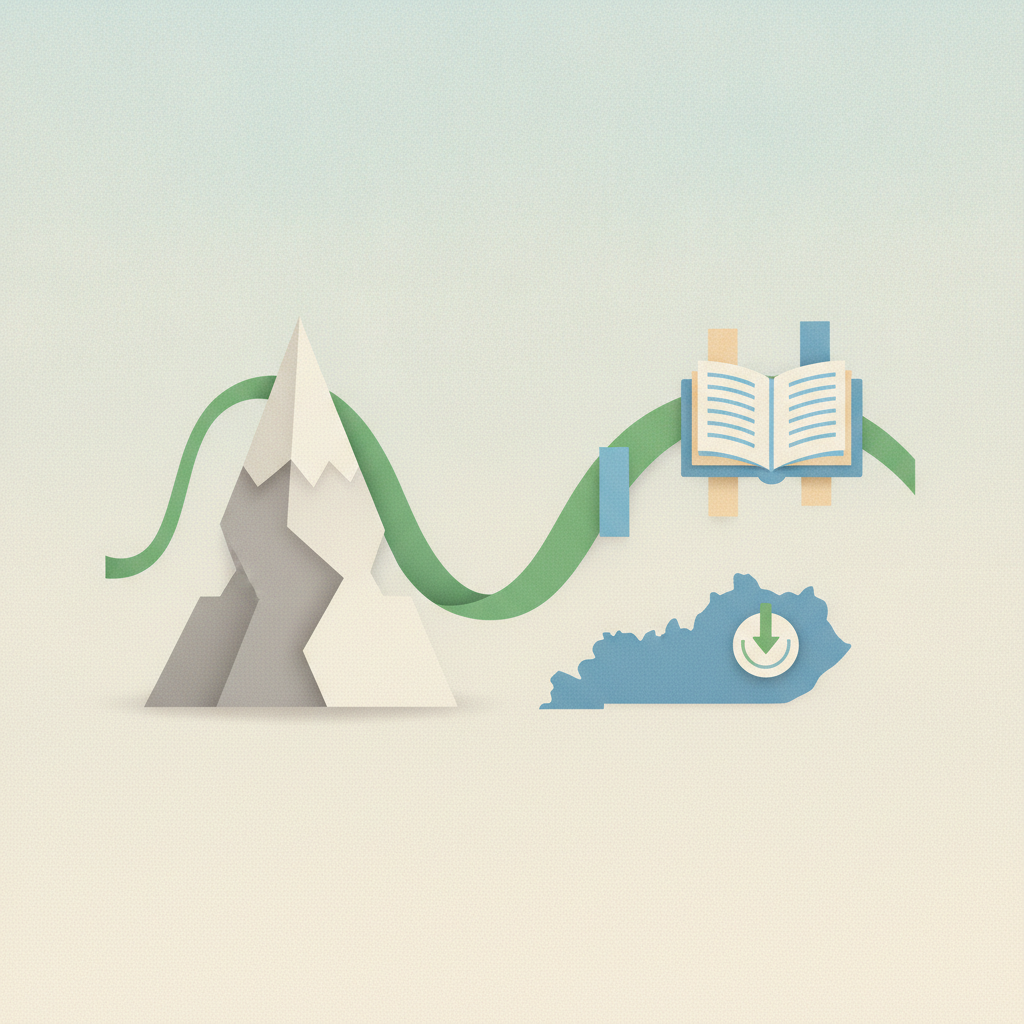 An illustration featuring a stylized, snow-