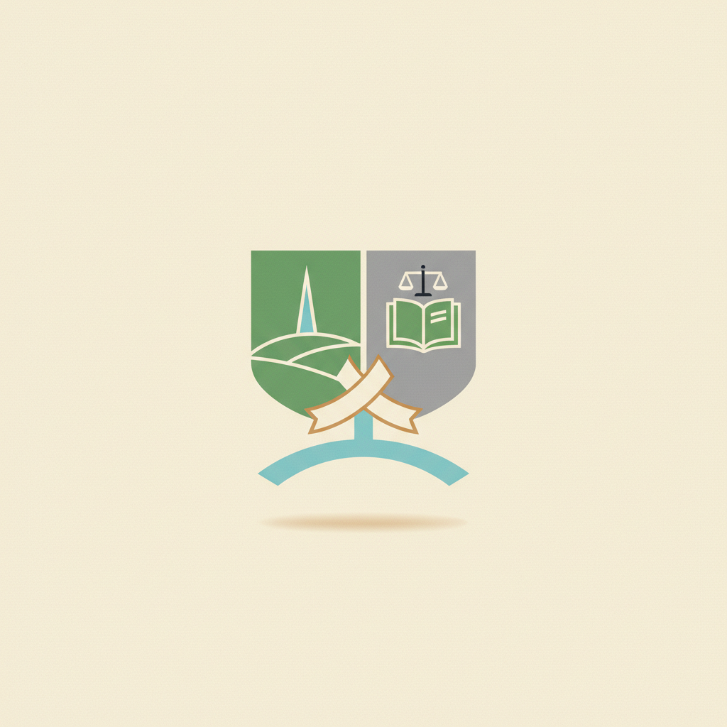 An illustration of a split shield logo