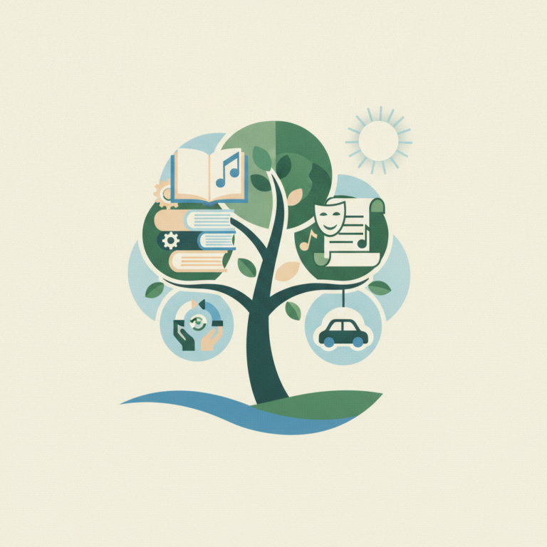 An illustration of a tree representing various