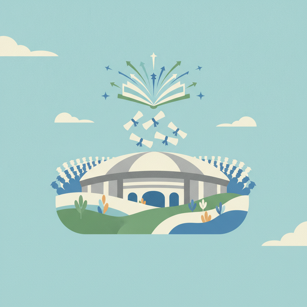 An illustration of an arena,