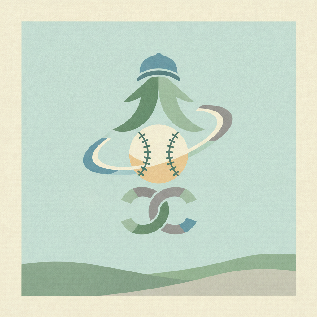 An illustration on a light blue background featuring
