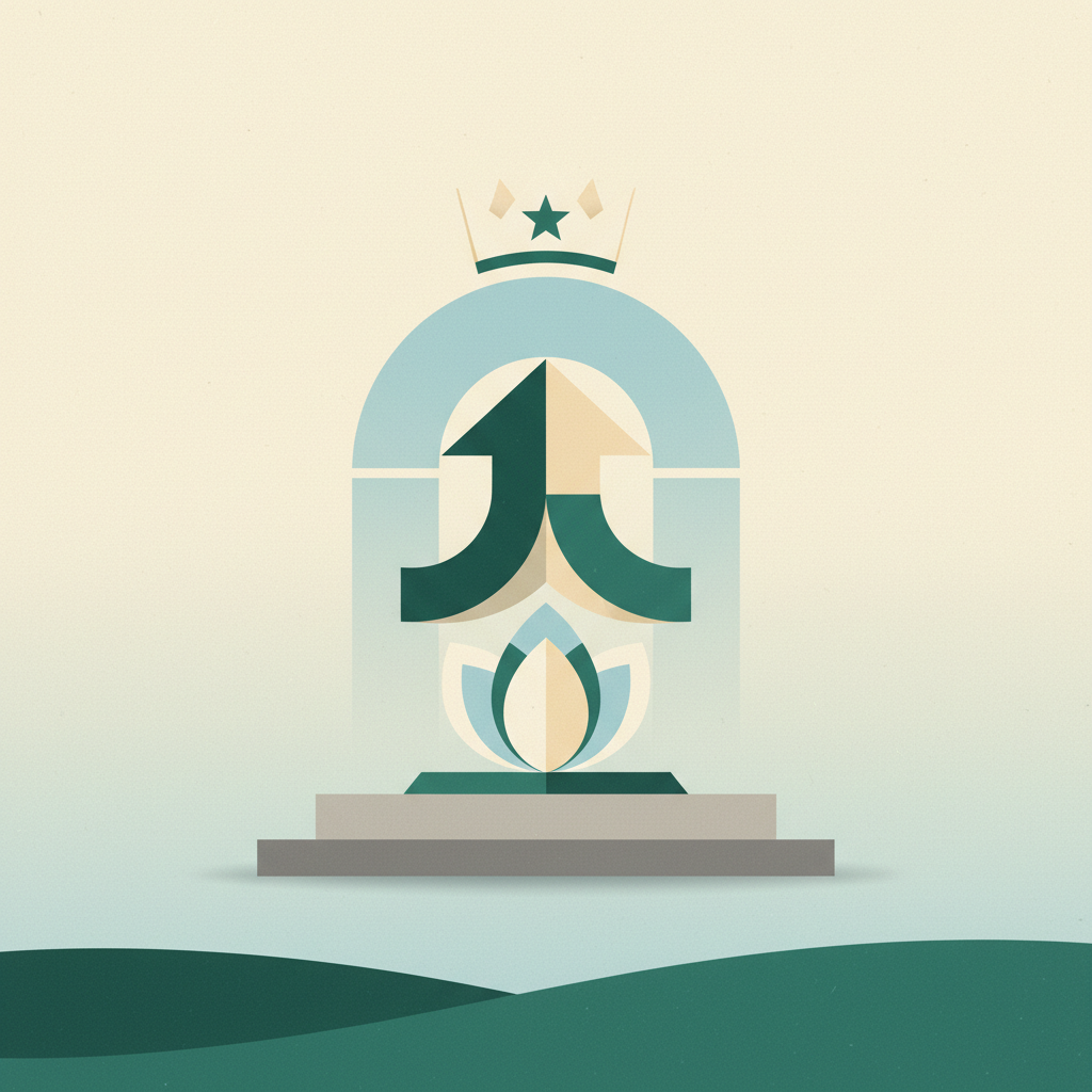 An abstract, minimalist graphic