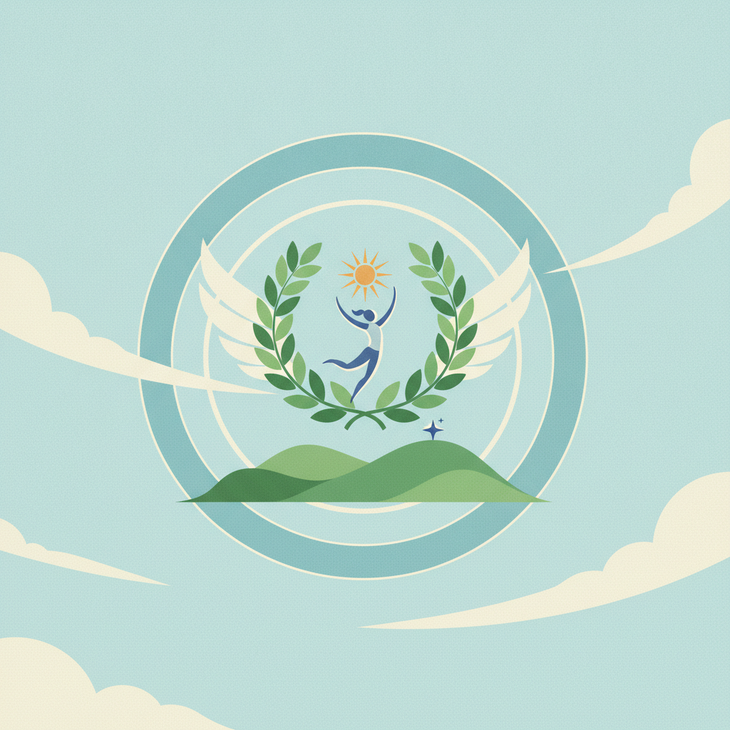 A stylized graphic illustration of a female athlete