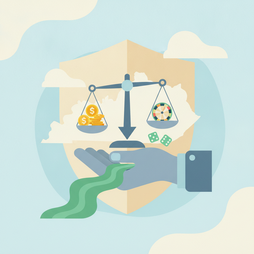 An illustration depicting a scale of justice