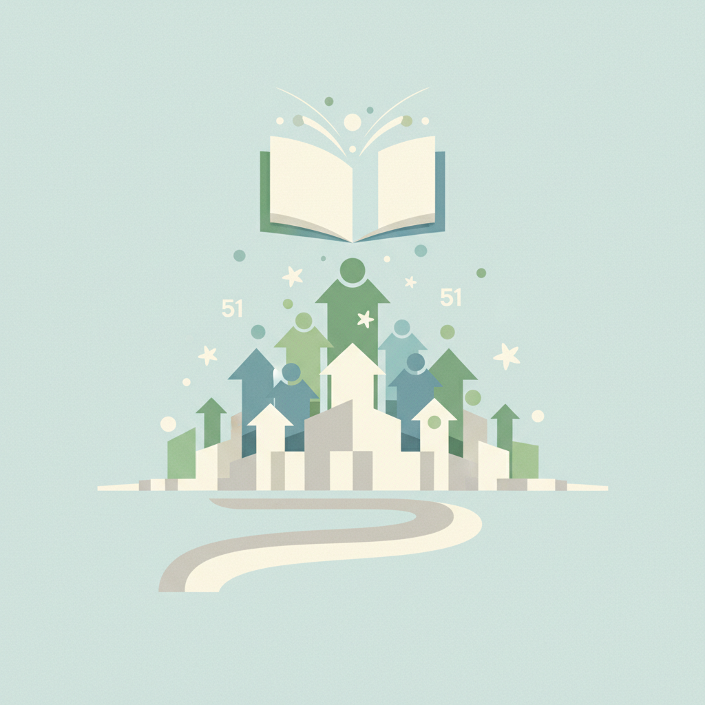 A winding path leading towards the city/