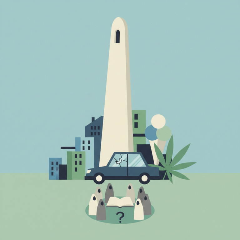 An illustration featuring a stylized collage of