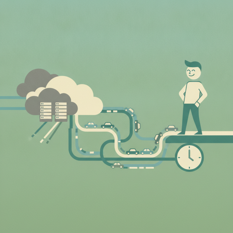 A minimalist illustration in a muted green