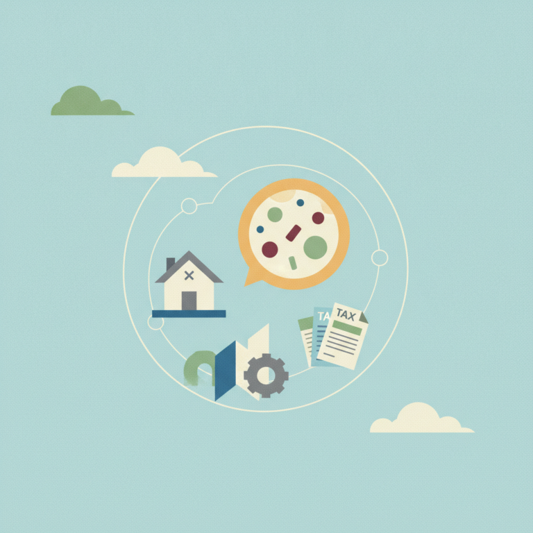 Inside the circular network, there are several