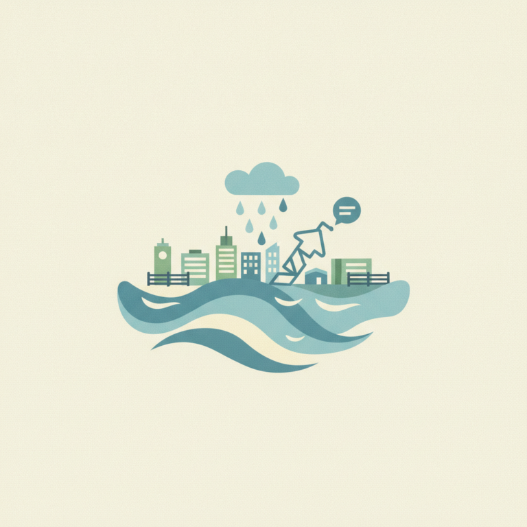 An illustration on a beige background