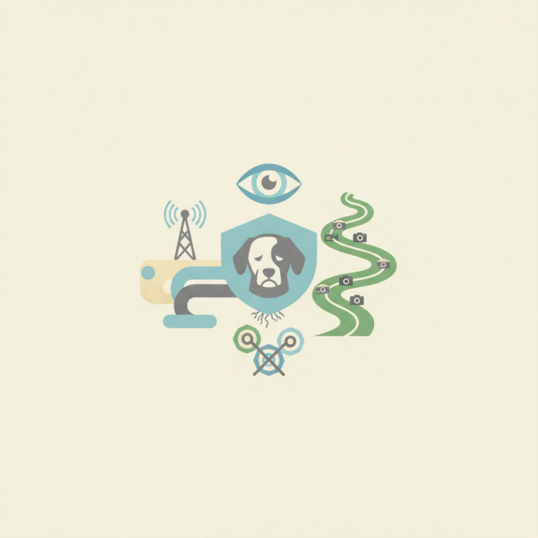 A minimalist, conceptual illustration on a textured