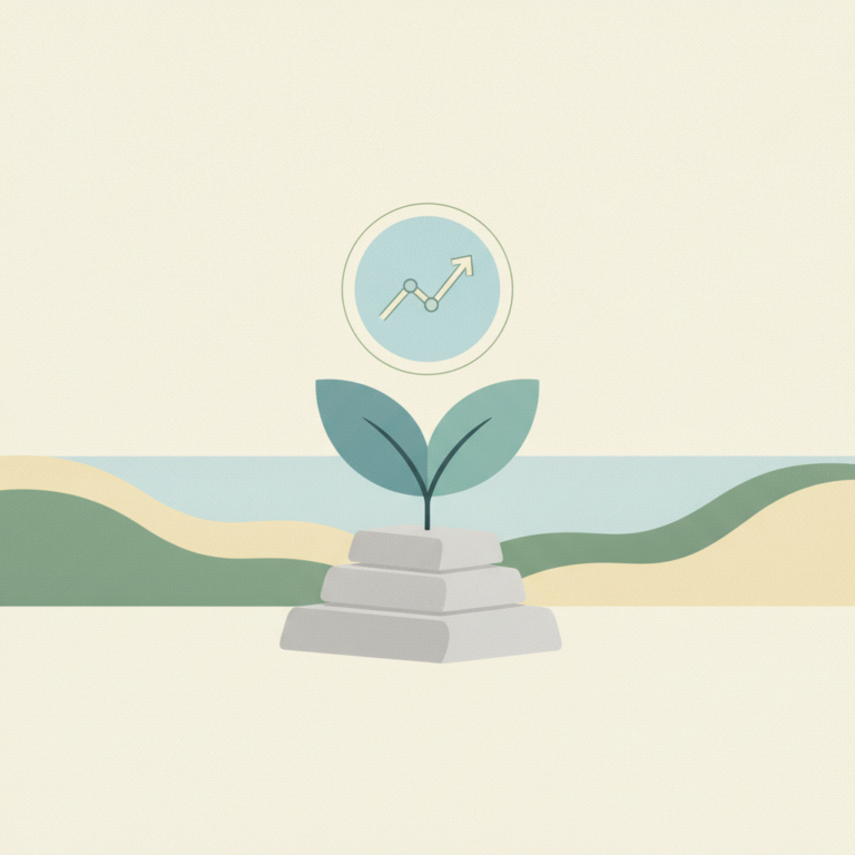 An illustration featuring a two-leafed