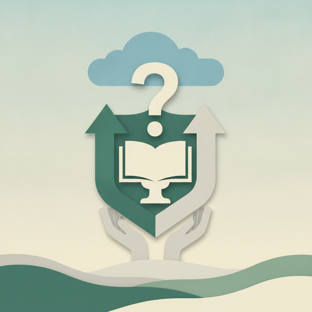 An illustration in a muted green
